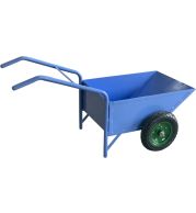 M148P Double Wheel Barrow Pneumatic Wheel for Construction and Outdoor Material Handling Use, Heavy Duty Carrier for Sand, Cement, Tools, Debris and Daily Site Transport Tasks 